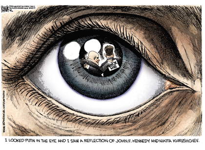 John F. Kennedy and Nikita Khrushchev