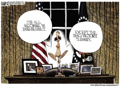 Blame Bush Except for the Iraq Victory Thingy
